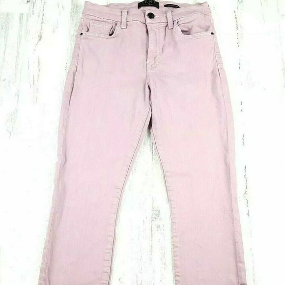JEN7 by 7 FOR ALL MANKIND High Waist Pink Skinny Jeans Size 2 EUC - Picture 1 of 10